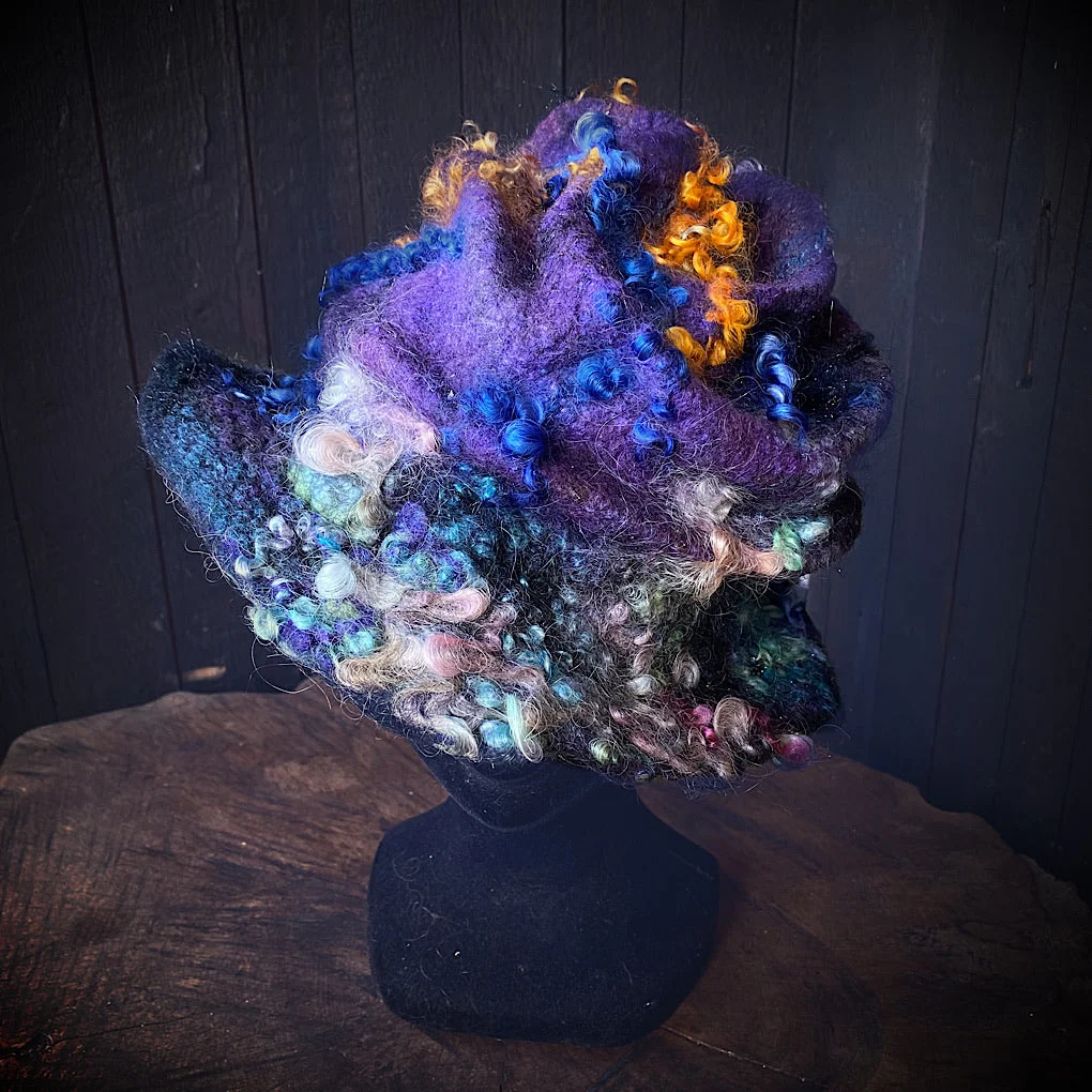 Felted cloche hat Nebula-Global Online Discount Store