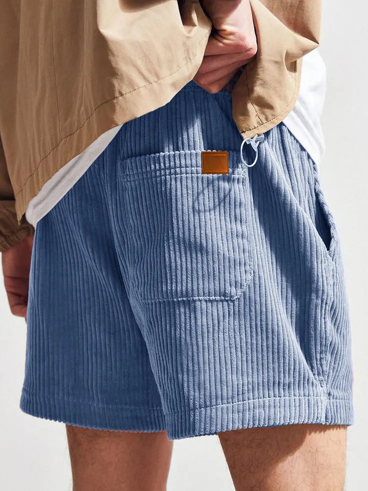 Men's Fashion Retro Sports Corduroy Fabric Shorts-Customized products
