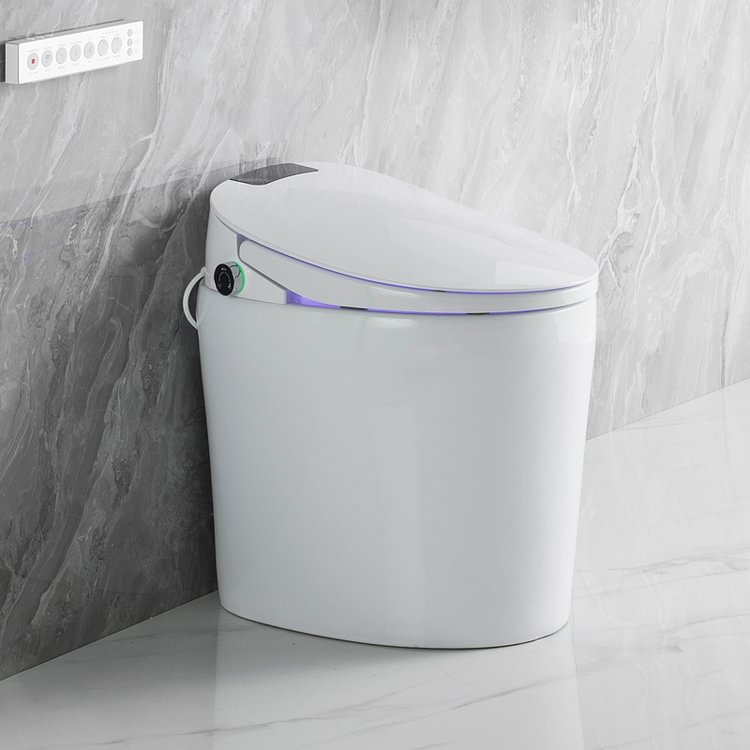 Homemys Automatic Smart Toilet Elongated One-Piece Floor Mounted Self-Clean Modern