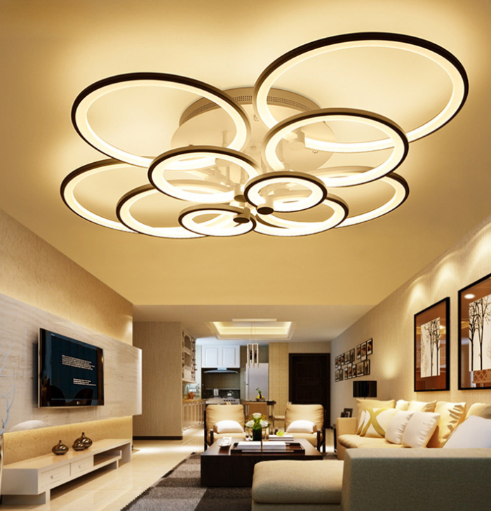 Modern LED Rings Ceiling Lamp For Kitchen Living Room Study Room ...