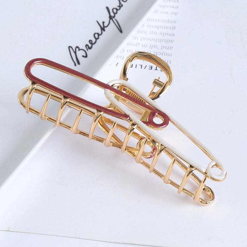 Sweet Pin Metal Enamel Hollow Out Hair Claws 1 Piece