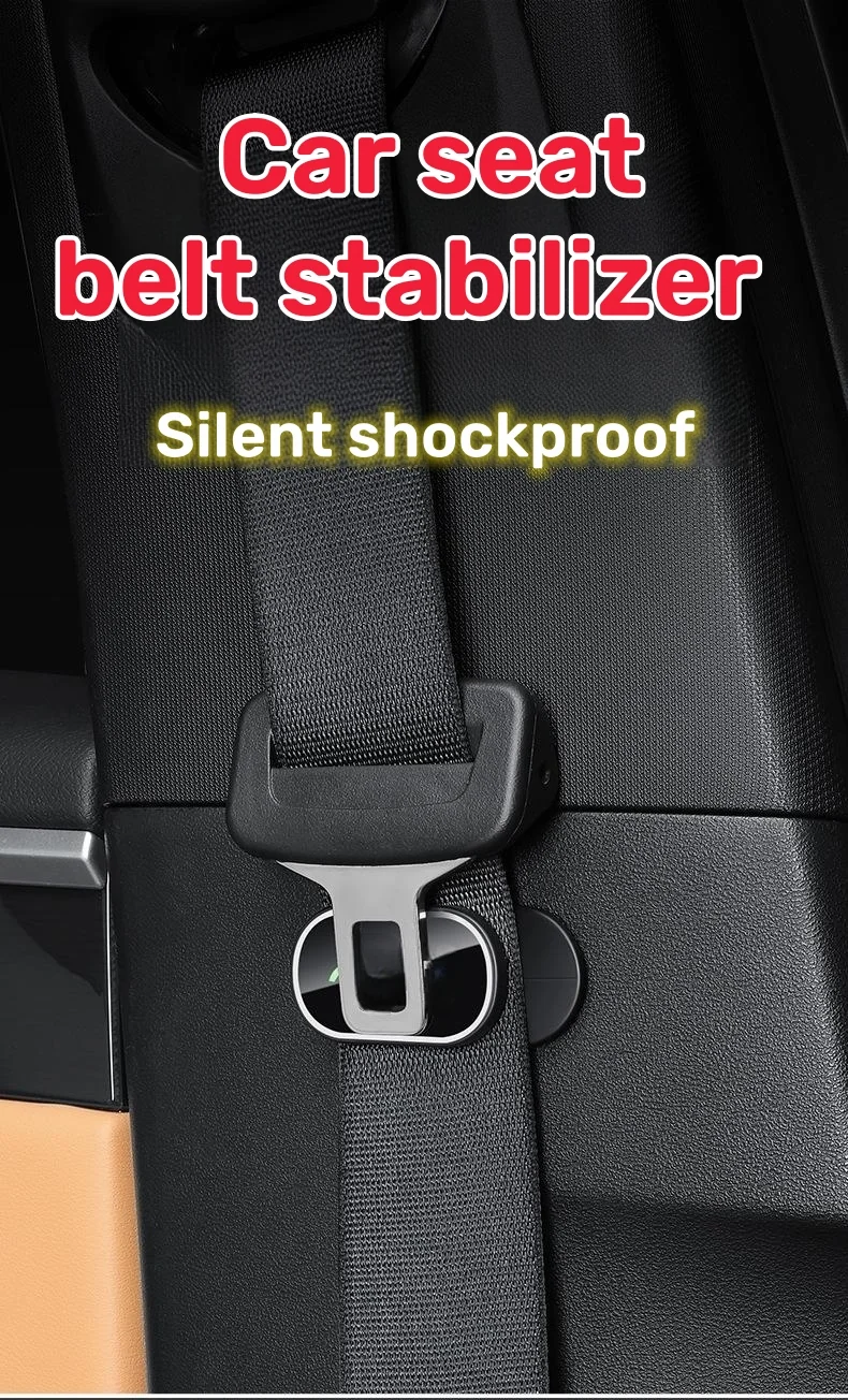 Magnetic anti-collision mute stabilizer for car seat belts