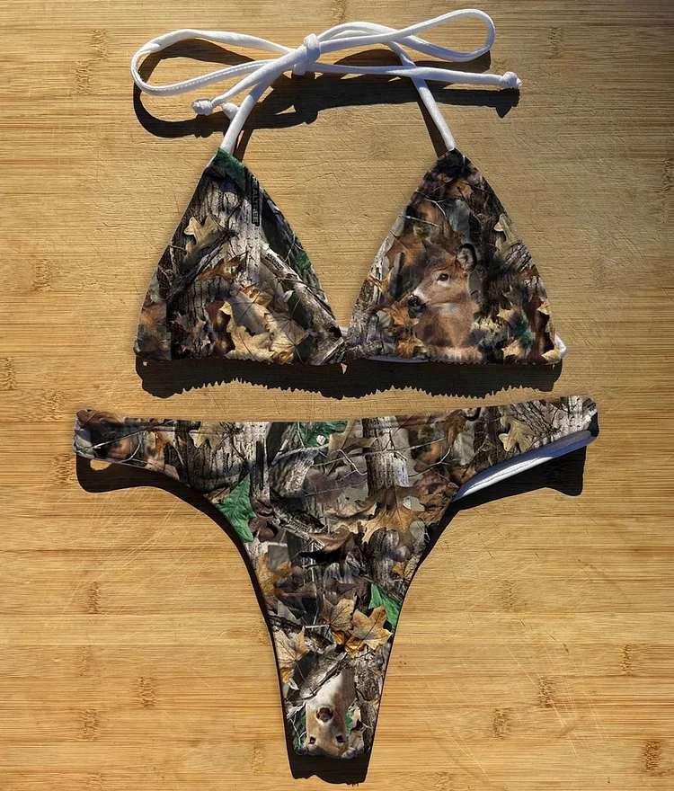 Hunting Camo Swimwear Bikini 2 Piece Set