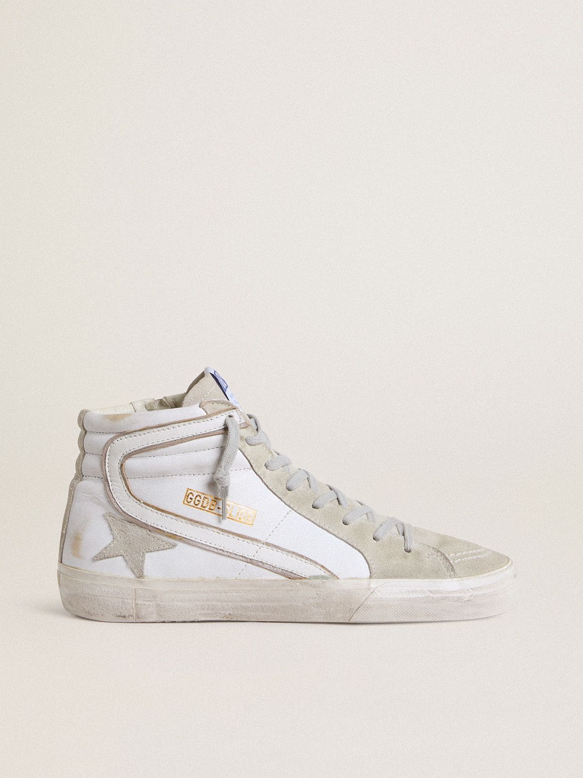 Slide leather suede