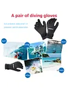5mm Five Finger Dive Gloves Anti Slip Water Gloves for Diving Snorkeling Surfing