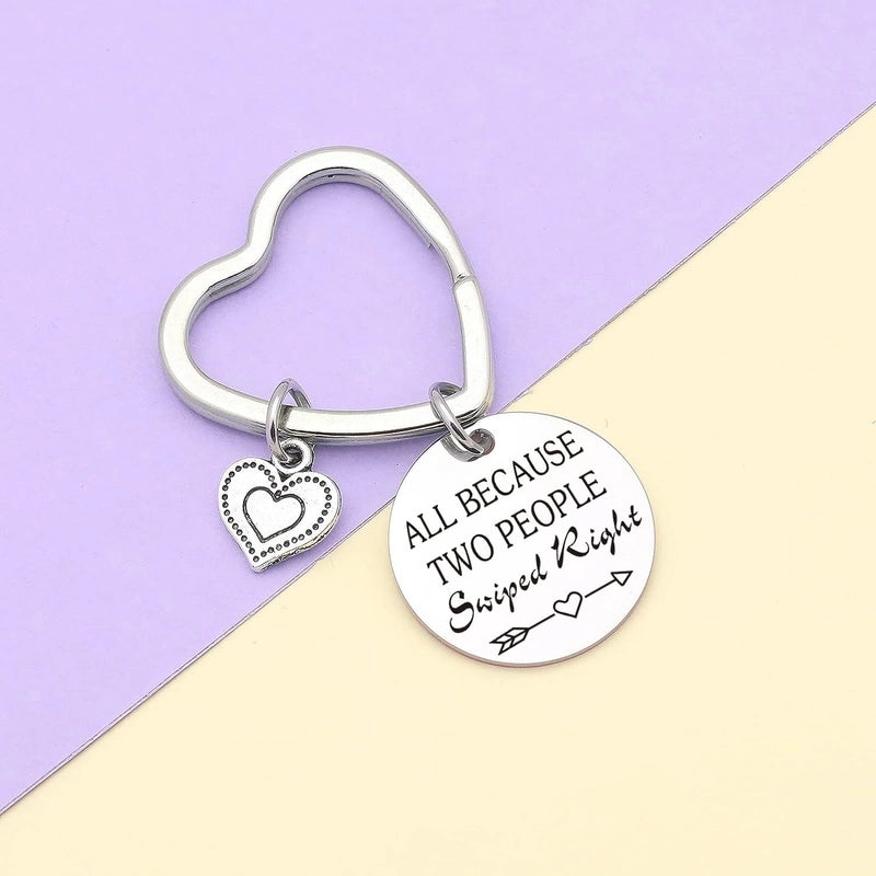 Minimalist Letter Heart Shape 201 Stainless Steel Valentine’S Day Unisex Keychain