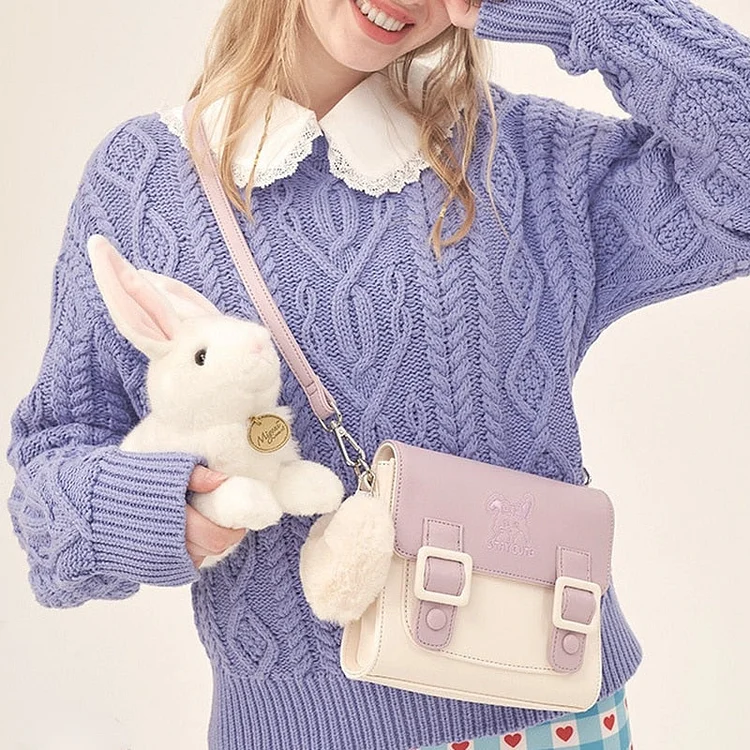 Sweet Preppy Style Candy Color Crossbody Bag - Gotamochi Kawaii Shop, Kawaii Clothes