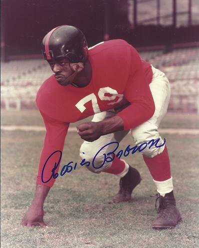 Rosie Brown Signed Autographed NY Giants 8x10 inch Photo Poster painting - Roosevelt Brown Rosey