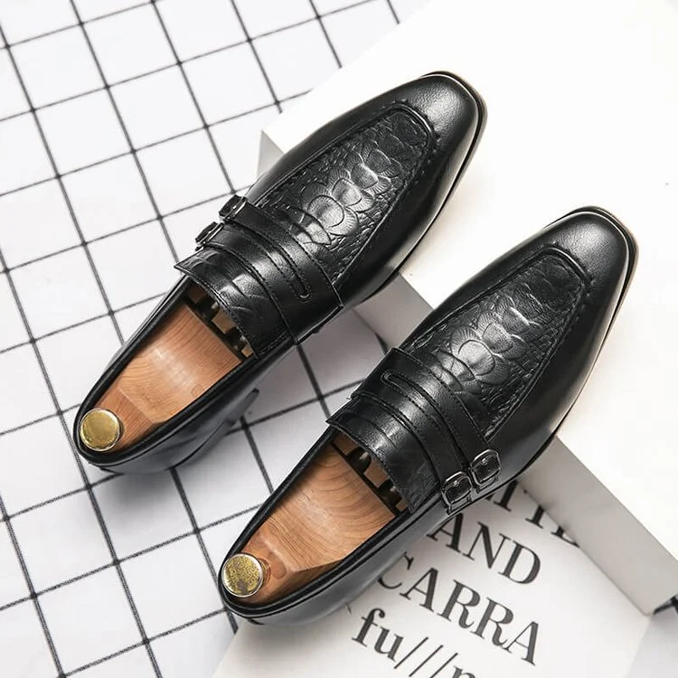 Men's Embossed Leather Loafers