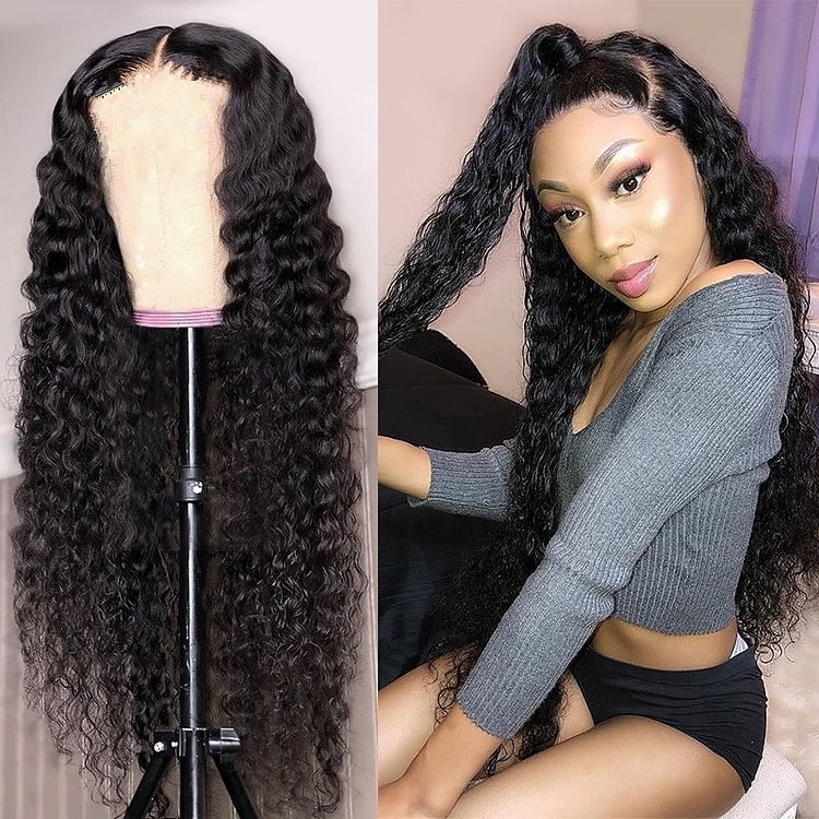 Daily Black Long Curly Corn Wigs