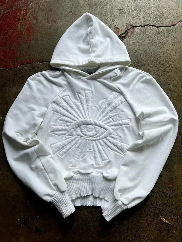Gothic Harajuku Oversized Streetwear with Hip-Hop Vibes Embroidery Hoodie 
