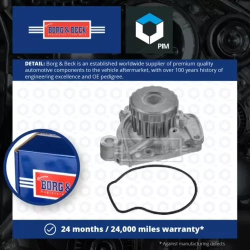 Water Pump BWP2057 Borg & Beck Coolant 19200PLC003 19200PLE005 19200PLMA01 New Parts