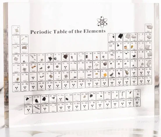 atomica periodic table with real elements