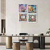 (US Only)4pcs Sailboat - Diamond Painting - Partial Special Shaped Drill (Canvas|30*30cm)