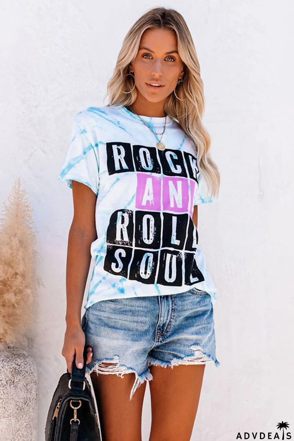 ROCK AND ROLL SOUL Tie-dye Tee