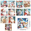 12Pcs Diamond Painting Snowman Greeting Card Set with Envelope
