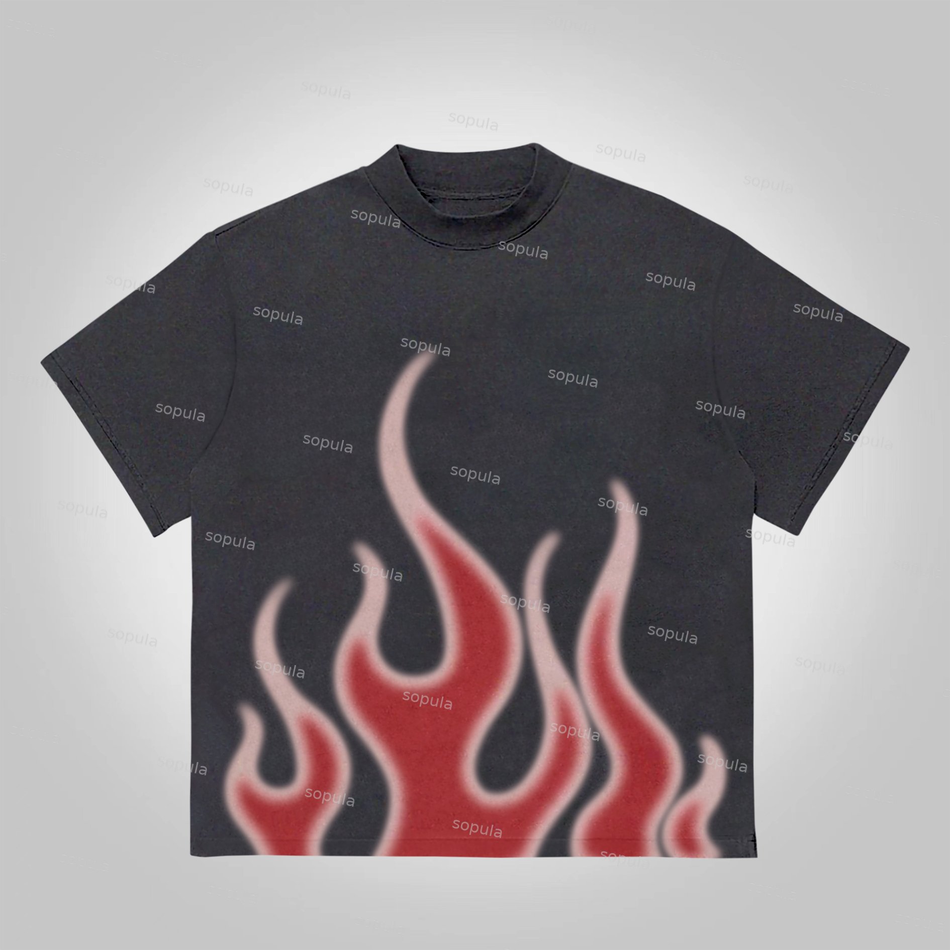 Sopula Virtual Flame Graphics Cotton T-Shirt - SOPULA