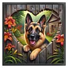 Love Puppy-11CT Stamped Cross Stitch 40*40cm/15.75*15.75in