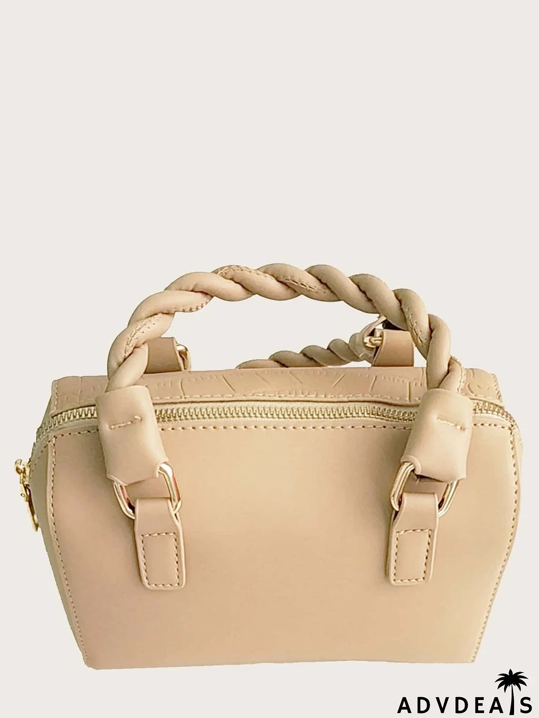 Croc Embossed Satchel Bag