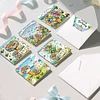 6pcs Diamond Painting Happy Birthdays Greeting Card with Envelope for Family Friends Holiday Gift Congratulations