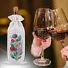 5D DIY Special Shaped Drill Diamond Painting Wine Bottle Bags Covers Kit(Flower)