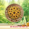 Sunflower DIY Diamond Painting Hanging Pendants Acrylic Crafts Kit for Home Wall Decor