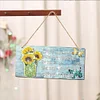 (US Only)2D Flat DIY Diamond Art Pendant Flower Themed Door Wall Hanging Decorative Art