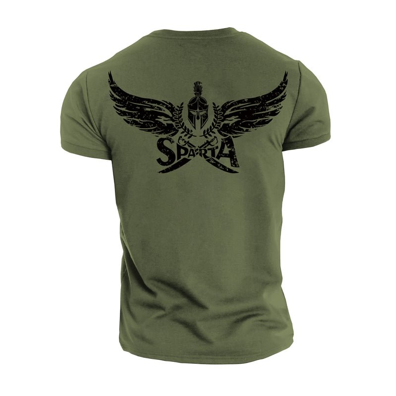 Cotton Men's Spartan Graphic T-shirts tacday