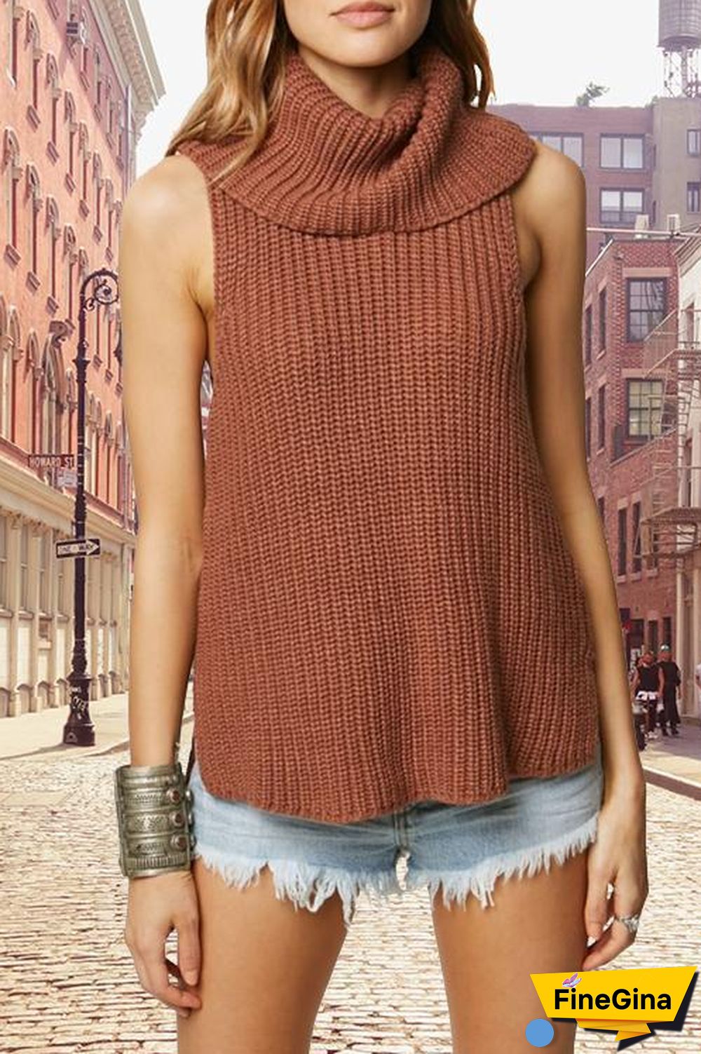 New Loose Solid Color Turtleneck Sweater