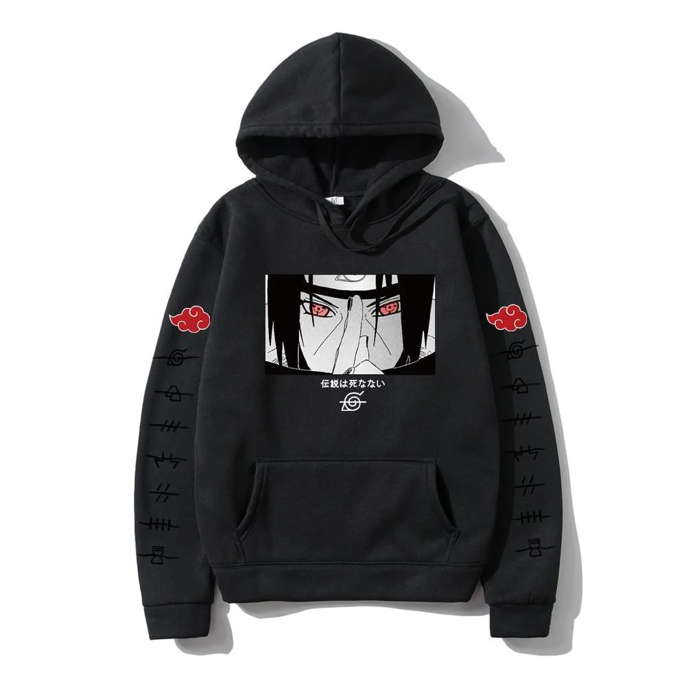 Japanese Anime Streetwear itachi pullover Sweatshirt Men Casual Autumn Winter Hip Hop Hoodie pullover