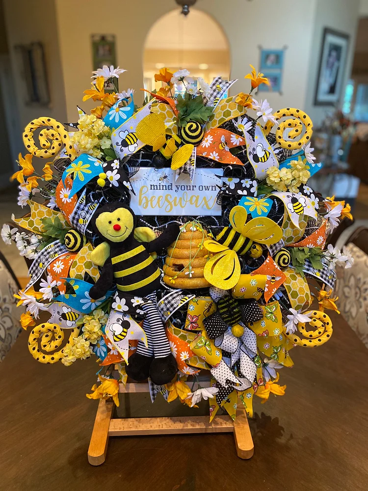 🐝Mother's Day Gift💗Spring Bee Wreath For Front Door
