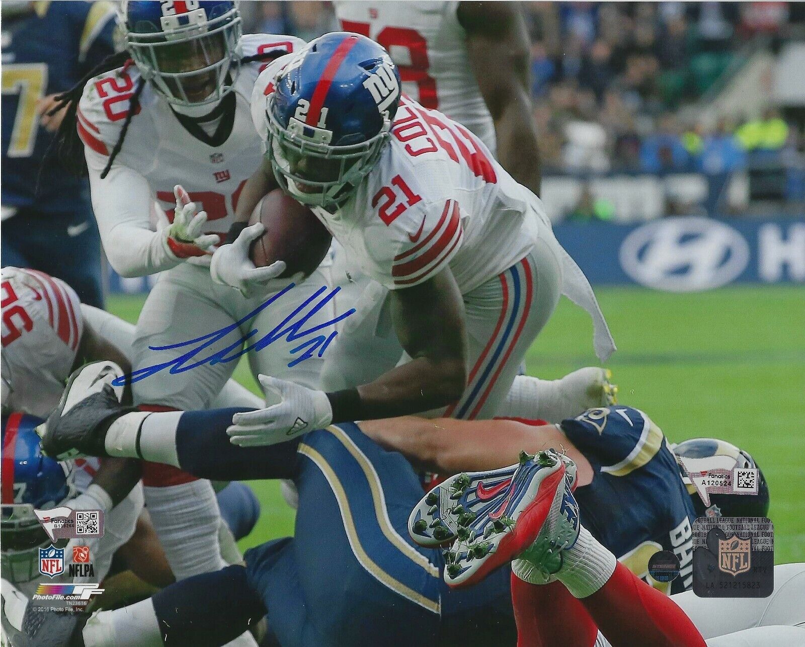 Signed 8x10 LANDON COLLINS New York Giants Autographed Photo Poster painting - w/Fanatics COA