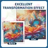 Diamond Painting -DIY Round Drill Butterfly Carrying Flower(40x40cm)
