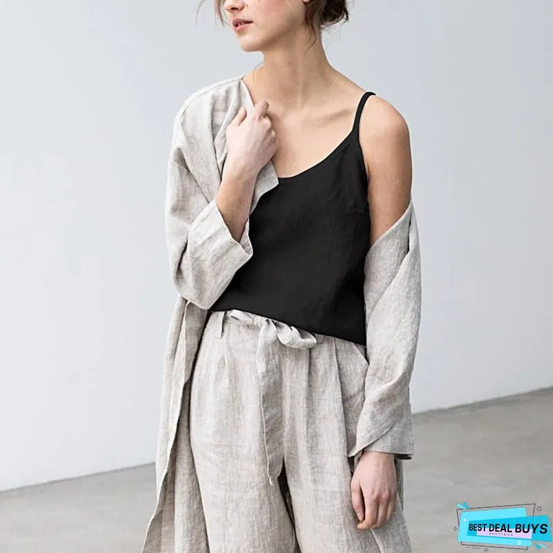 Women's Linen Sleeveless Summer Niche Loose-fitting Inner Tops