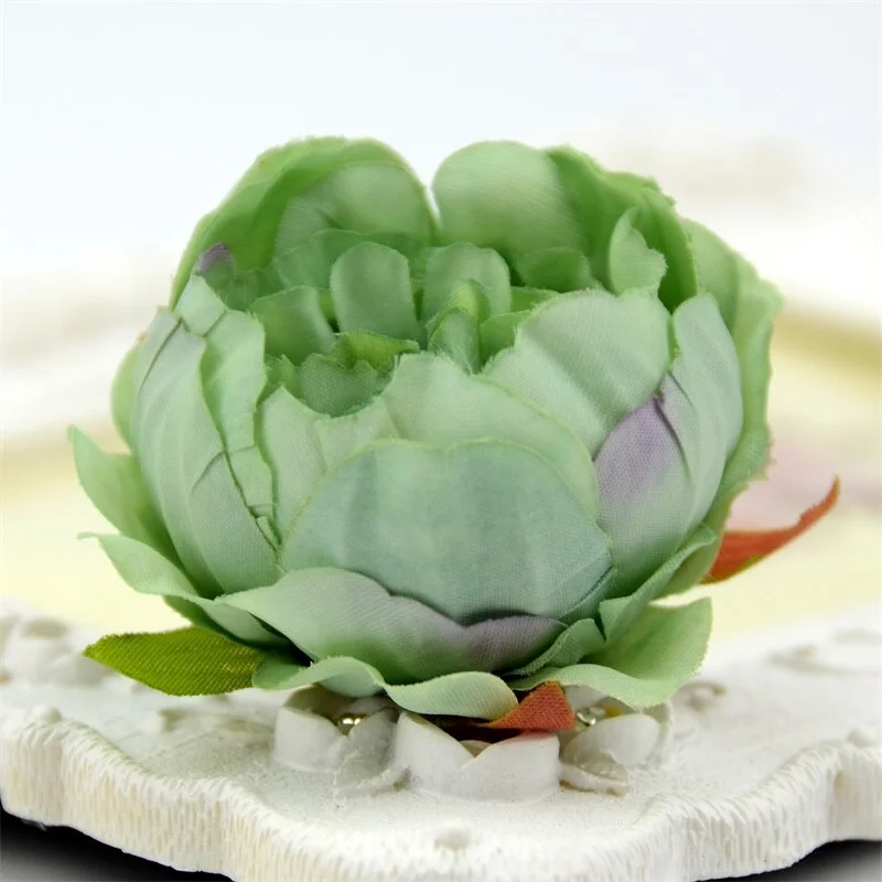 100pcs/lot 5cm High Quality Silk Peony Artificial Flower Head For Home Wedding Decor DIY Garland Craft Flowers Accessories