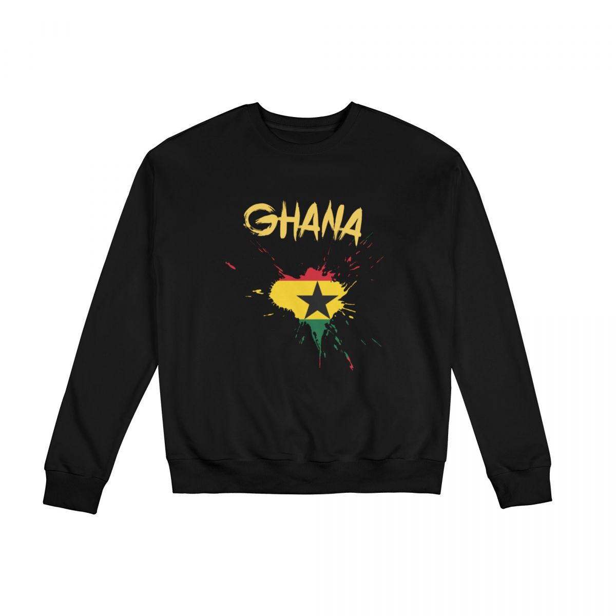 Ghana Ink Spatter Crew Neck Sweatshirt