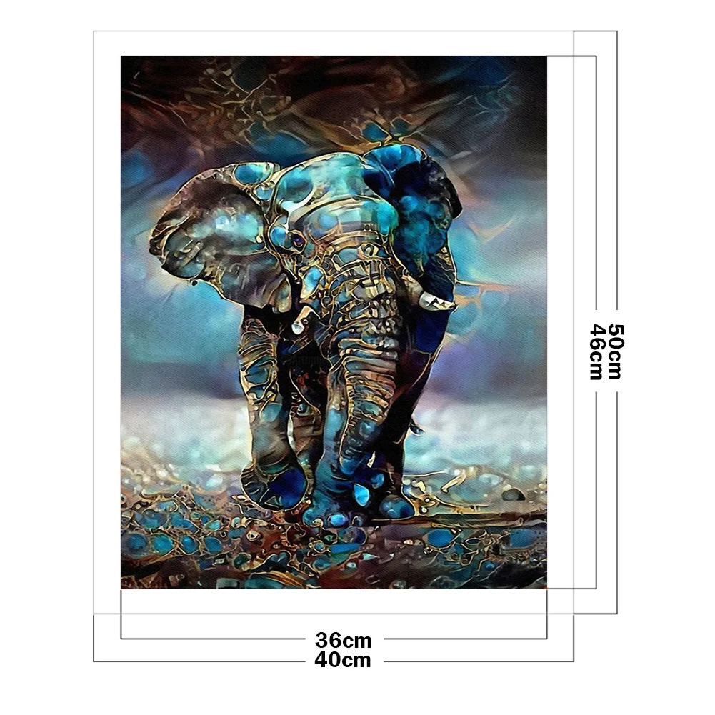 11CT Full Stamped Cross Stitch - Elephant(Canvas|40*50CM)