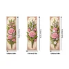 3Pcs Diamond Painting Rose Bouquet Bookmark for Book Lovers
