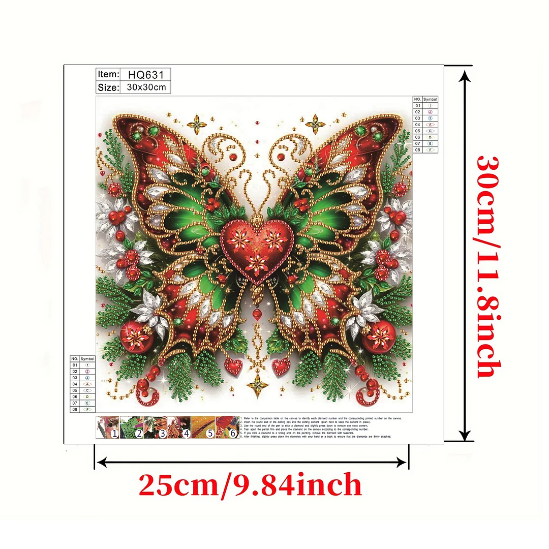 Butterfly - Partial Special Shaped Drill Diamond Painting Kits (Canvas|30*30cm)