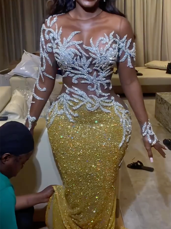 Asoebi Elegant Plus Size Gown-7