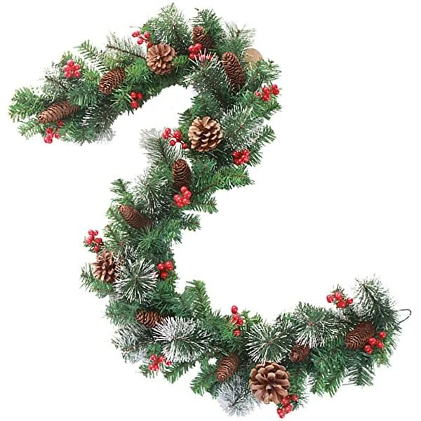 LED Pine Cones Christmas Garland Winter Garland