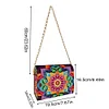 (US Local)DIY Mandala Diamond Art Wooden Coin Pouch with Chain 5D Diamond Painting Purse