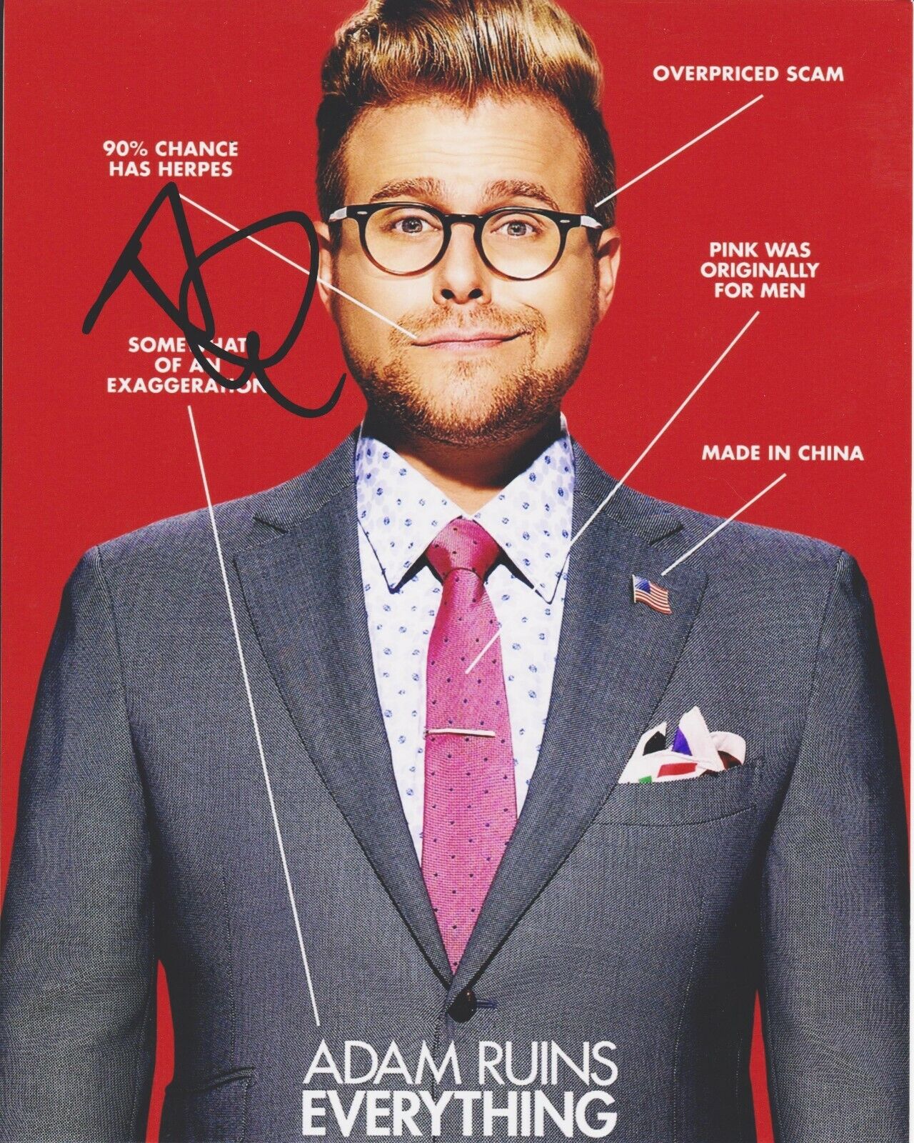 Adam Conover Hand Signed Autograph 8x10 Photo Poster painting In Person Adam Ruins Everything