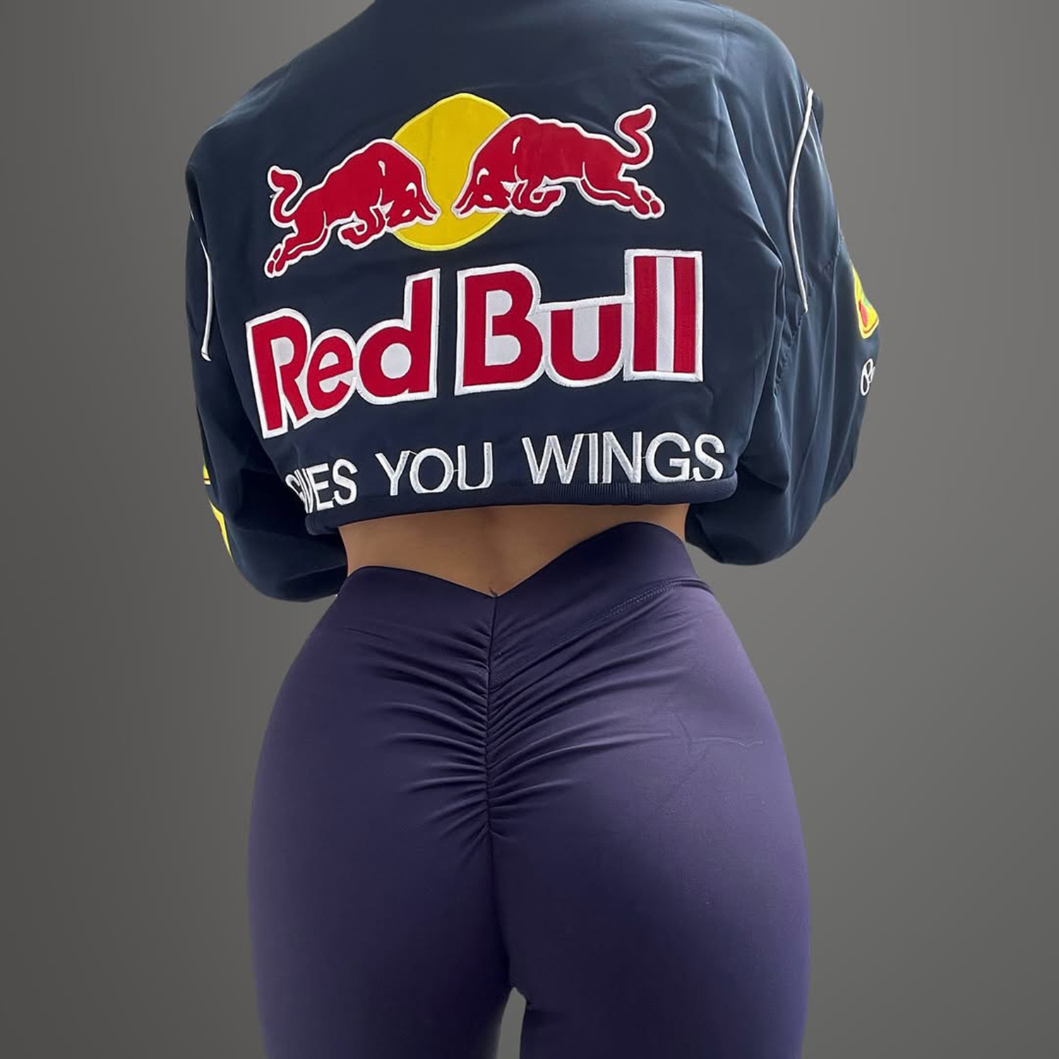 Women's Racing Print Suit Suspenders + Jacket Sexy Racing Girl Suit