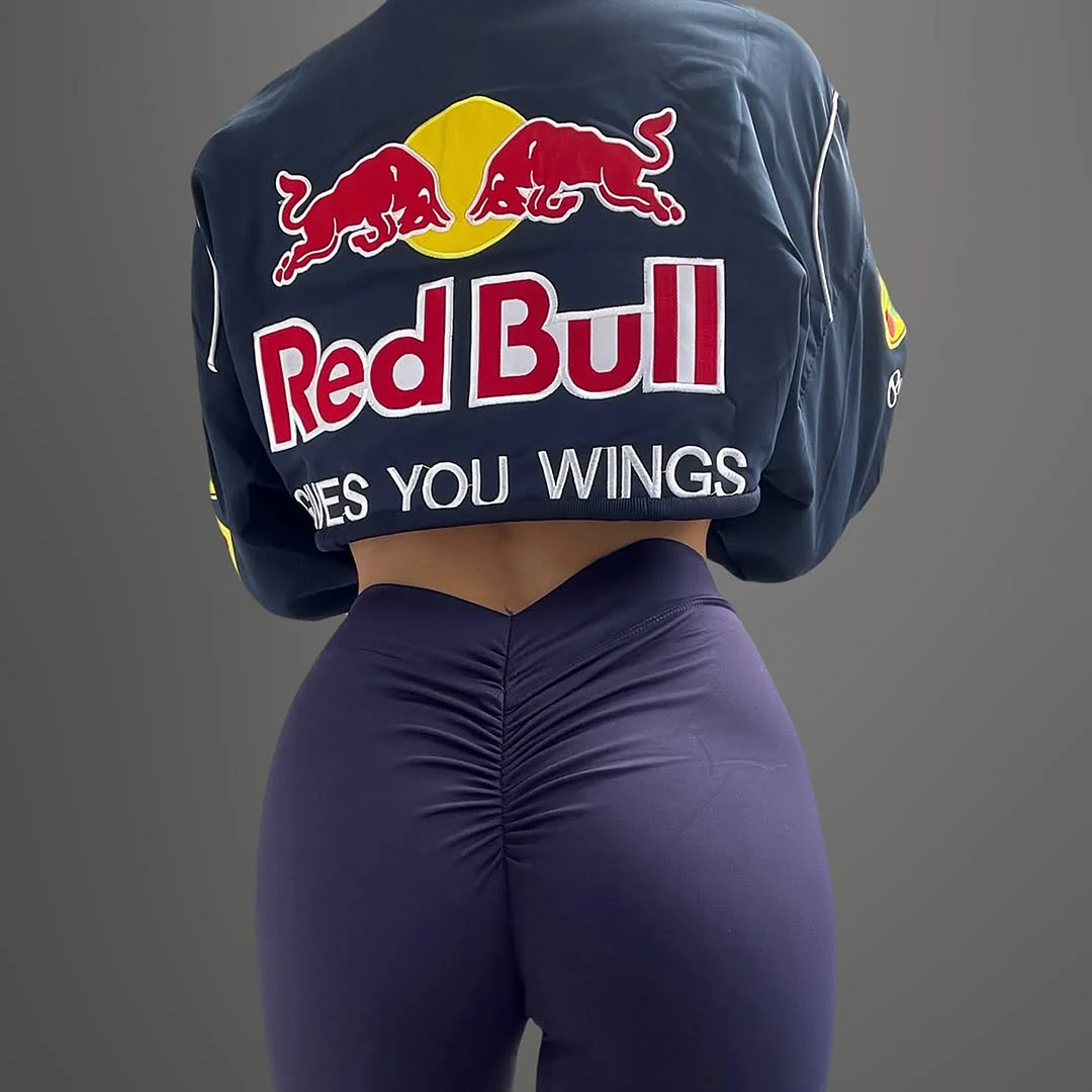 Women's Racing Print Suit Suspenders + Jacket Sexy Racing Girl Suit