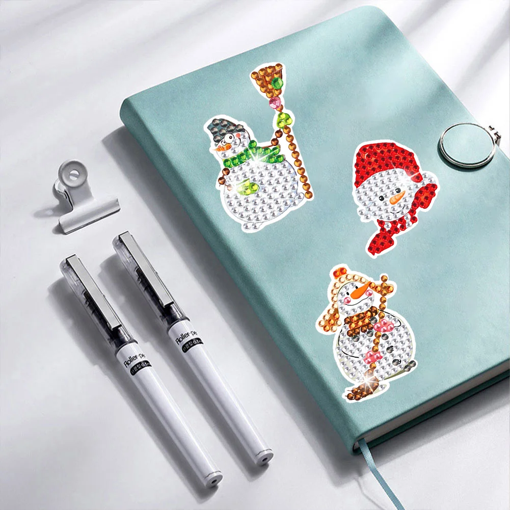 2pcs/a set Christmas Gem Art DIY Craft Kit Diamond Painting Sticker