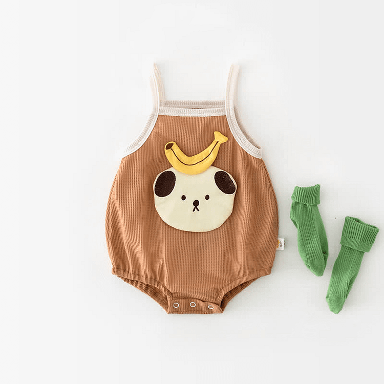 Baby Bear Banana Strap Bodysuit