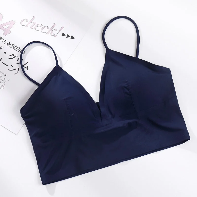 Sexy Seamless Bra Padded Push Up Bralette Women's Underwear Soft and Comfortable Sleep Tops Vest Wireless Lingerie For Female