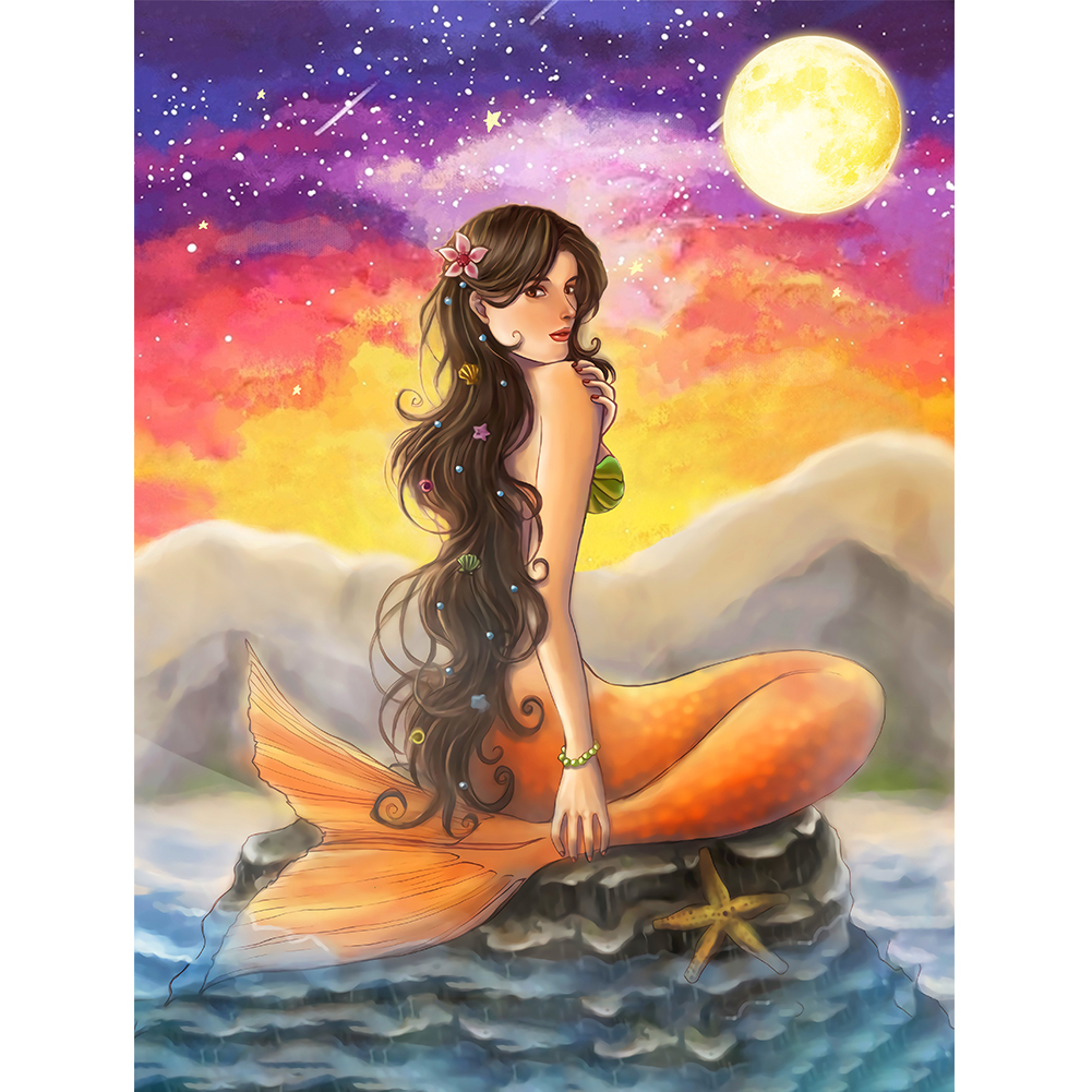 

Little Mermaid-Round Drill Diamond Painting-30*40CM, 501 Original