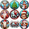 8pcs DIY Diamond Painting Coaster Kit With Holder - Christmas